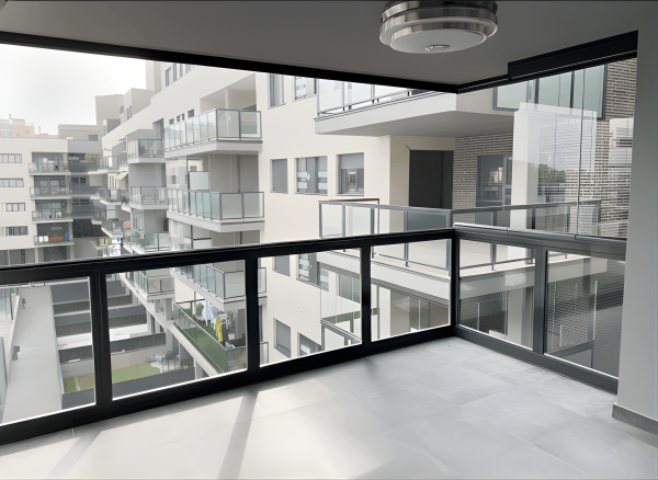 Before Antes Cortina de Cristal Toldos Saldise